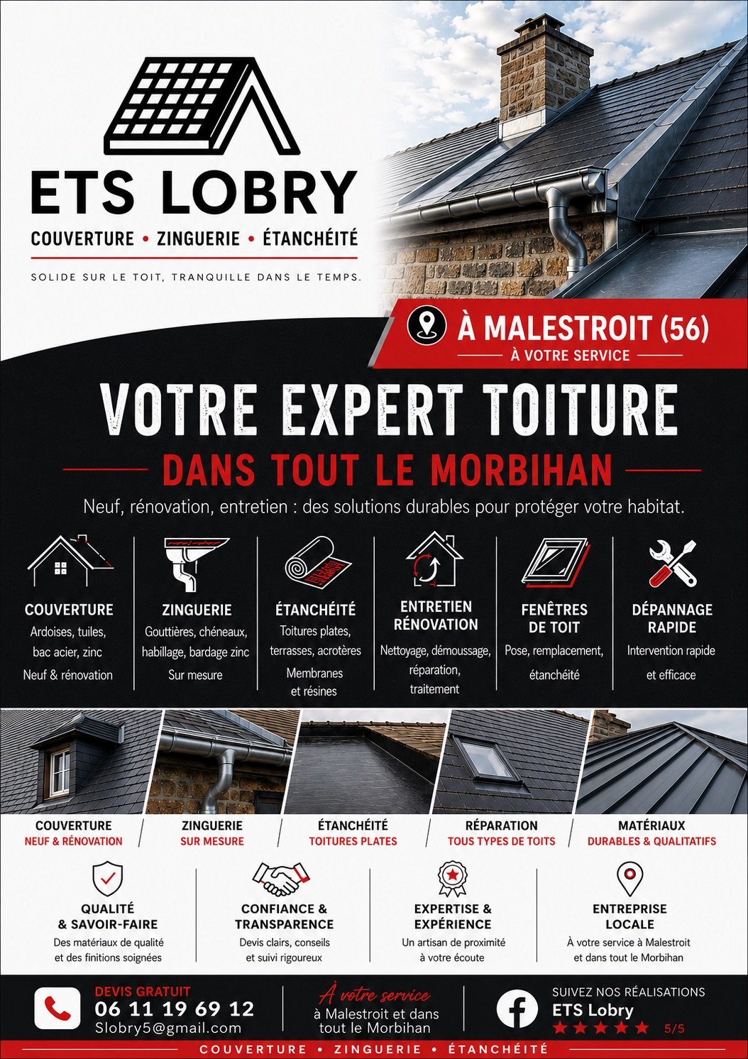 Ets Lobry, votre expert toiture à Malestroit et dans le Morbihan